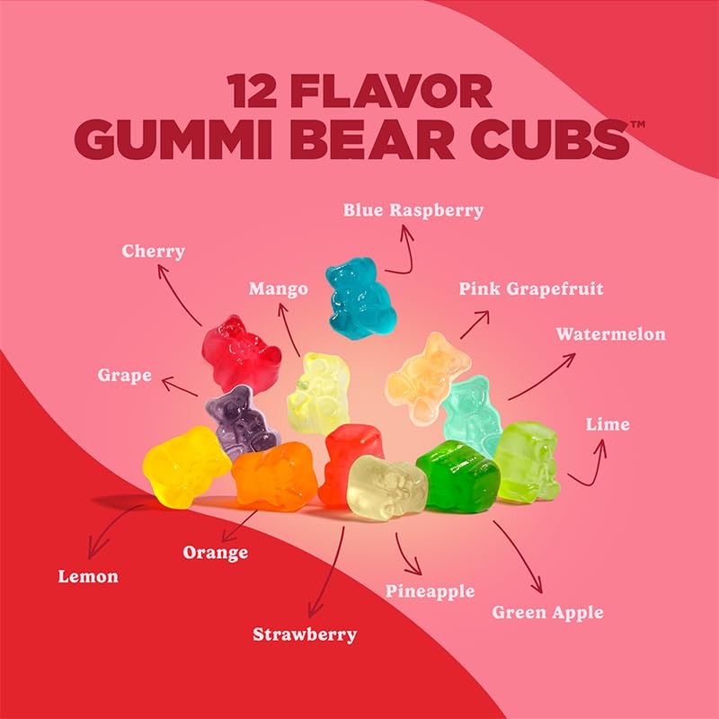 Albanese Gummy Bear Cubs Snack Pack, 12 Flavors, 50 Mini Bags