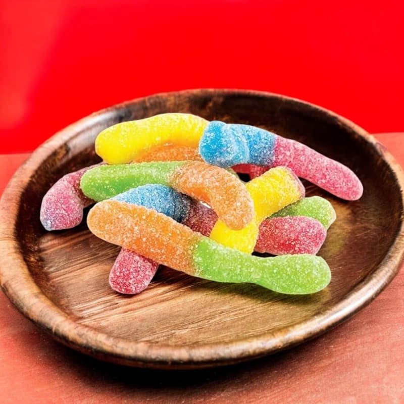 SourBrite Crawlers Minis Gummy Worms - Fun Size Packs, 1 lb