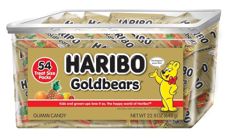 Haribo Goldbears Gummy Candy 22.8 oz Assorted Tub