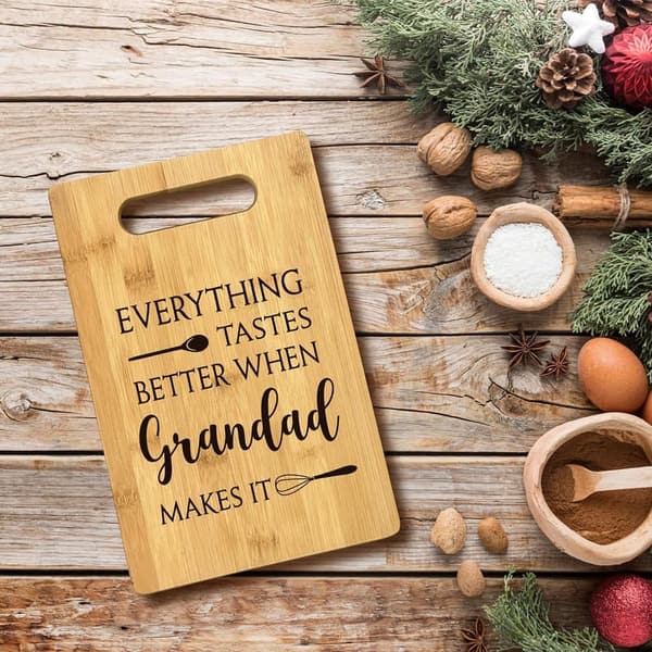 Grandad Gifts: Bamboo Cutting Board for Father's Day
