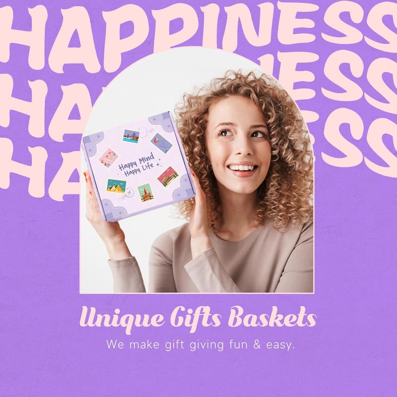 Unique 9-Piece Birthday Gift Basket for Women