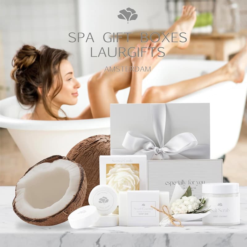 Luxury Coconut Spa Gift Basket for Women - Birthday & Mother's Day