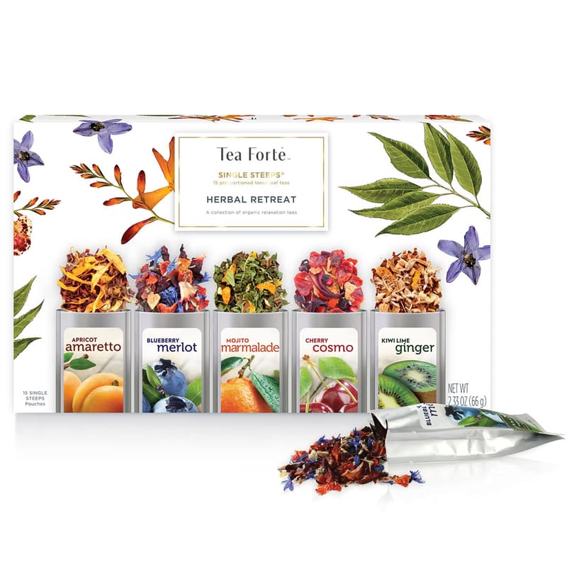 Herbal Retreat Tea Sampler – 15 Single Serve Pouches
