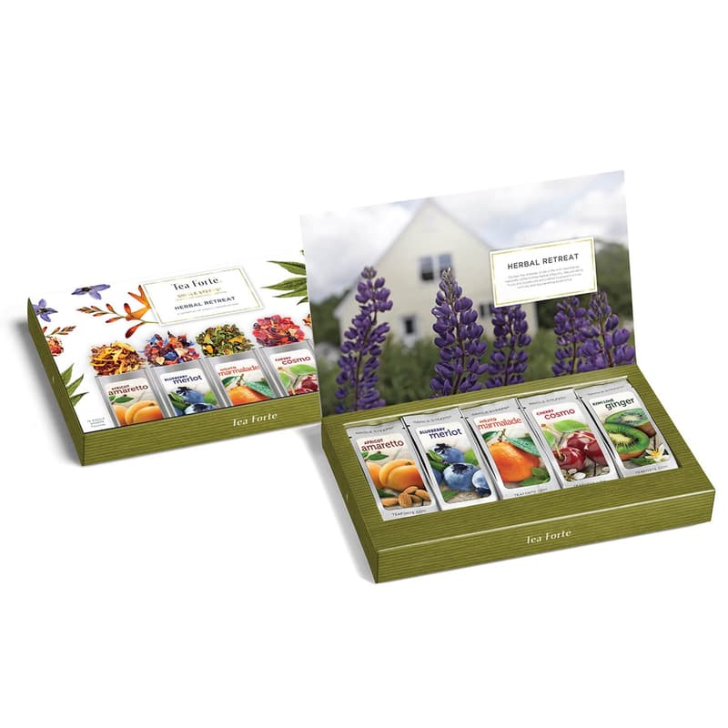 Herbal Retreat Tea Sampler – 15 Single Serve Pouches