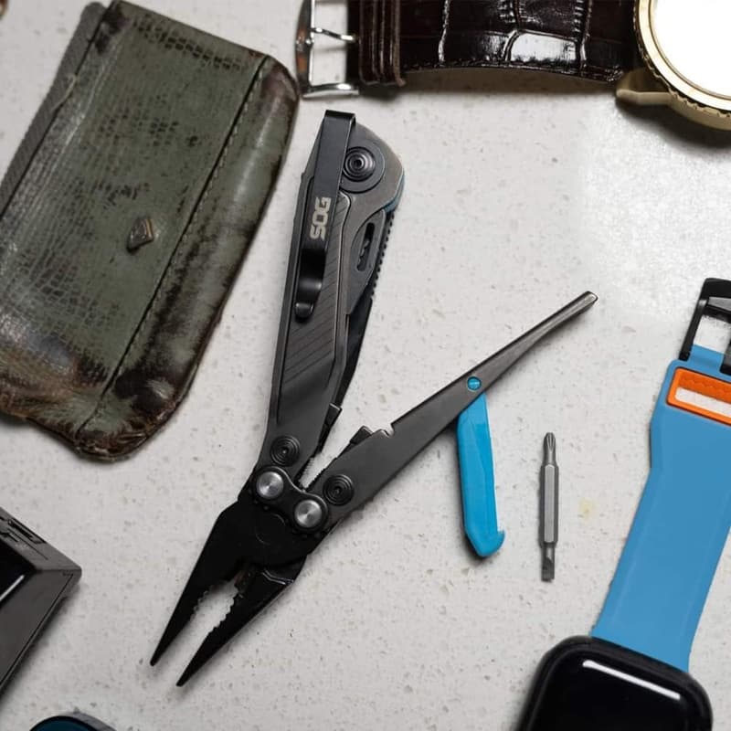 SOG EDC Multi-Tool, 7 Tools, Compact Stainless Steel