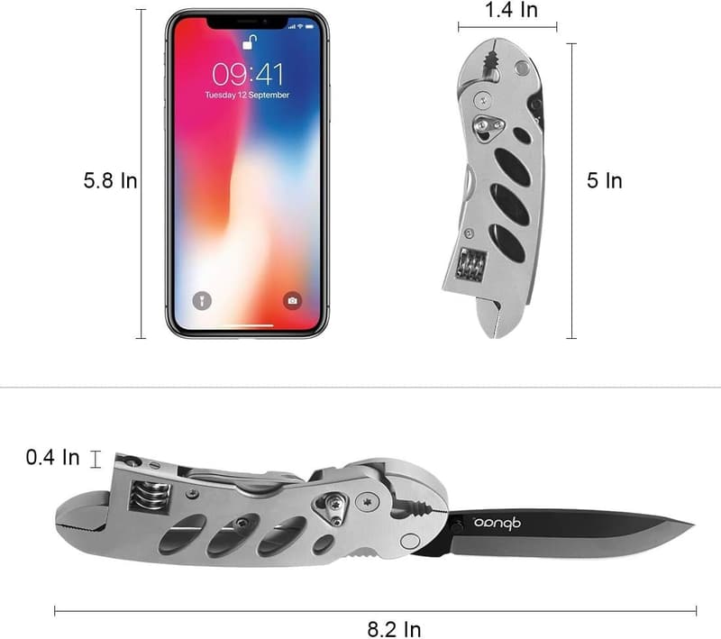 7-in-1 Adjustable Stainless Steel Multitool Wrench