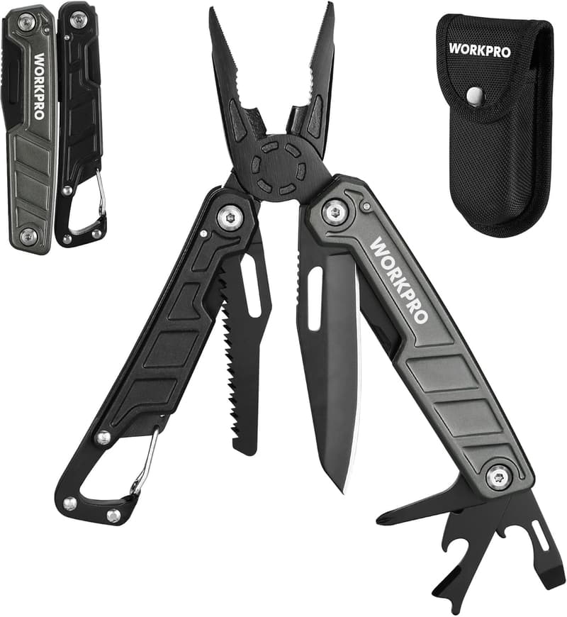 11-in-1 Multitool Plier with Pocket Clip for Camping