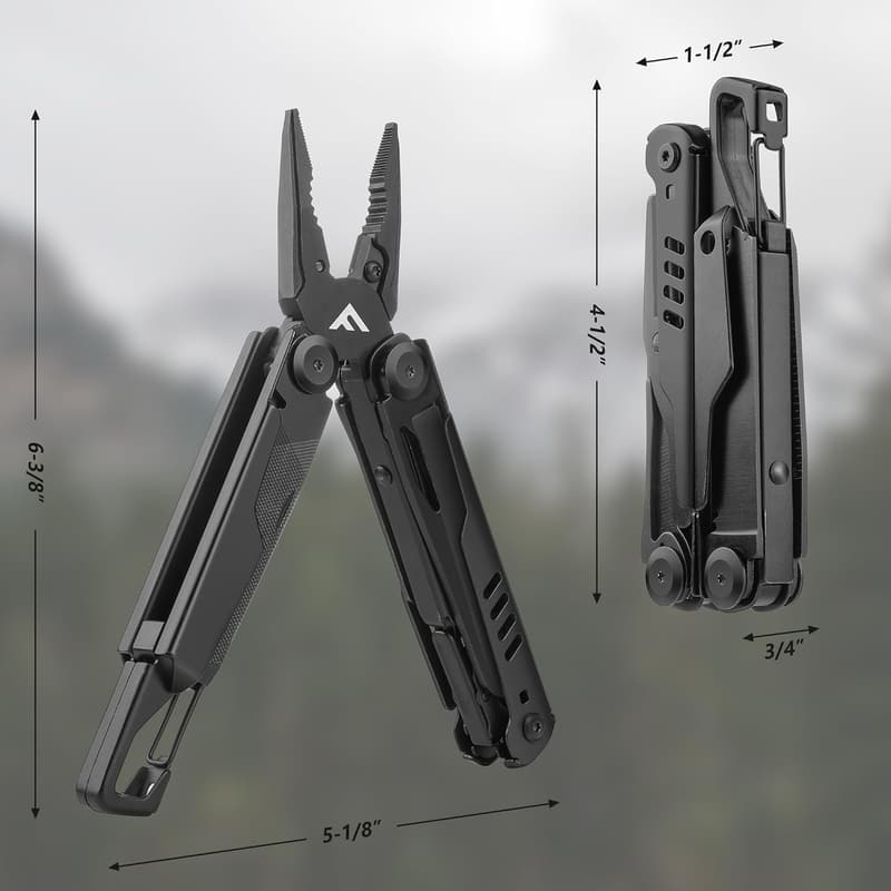 Portable 15-in-1 Multi-Tool Pliers with Sheath for Outdoor Adventures