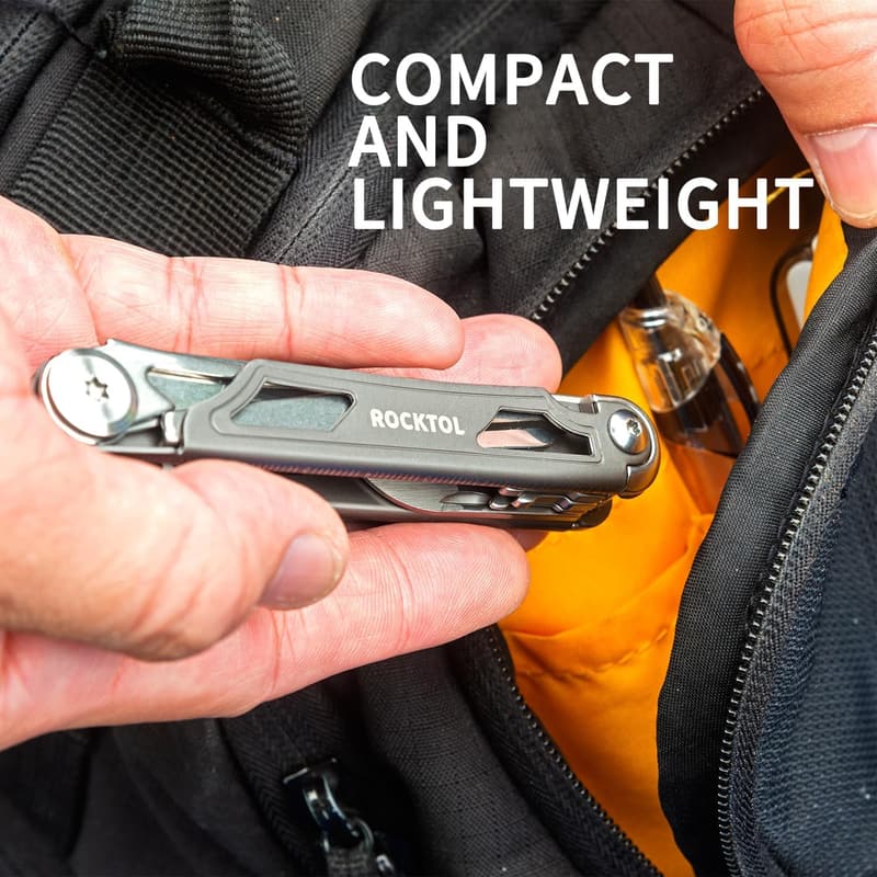 12-in-1 Multitool Knife with Titanium Handle for Men