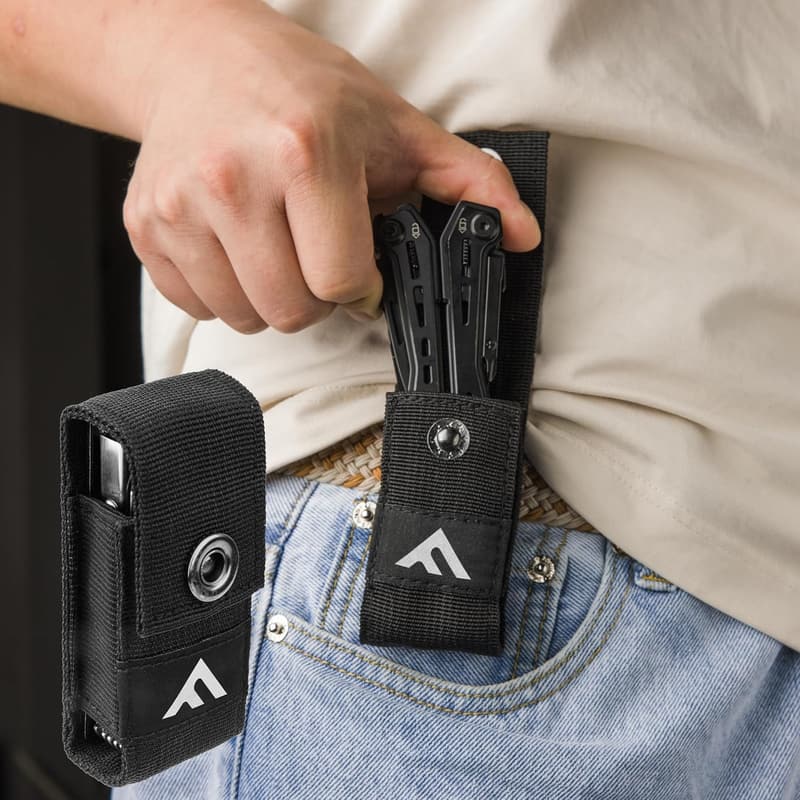 Outdoor Multi-Tool: 16-in-1 Stainless Steel EDC with Knife & Sheath