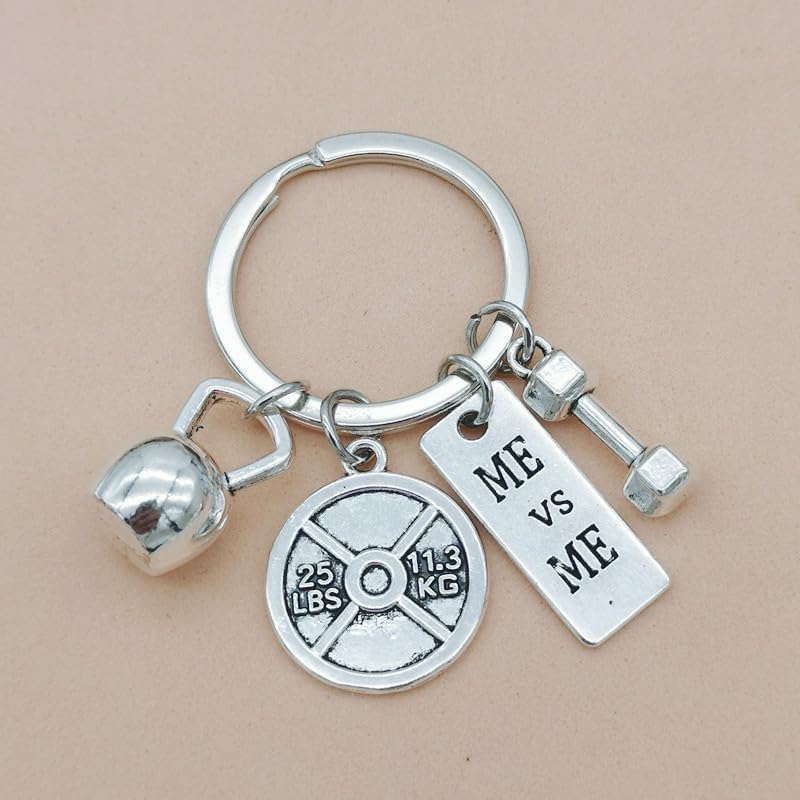 Fitness Motivation Keychain for Gym Lovers and Weightlifters