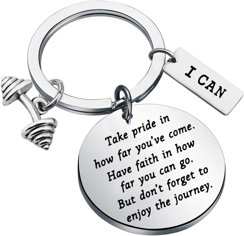 Fitness Trainer Dumbbell Keychain Gift for Bodybuilders