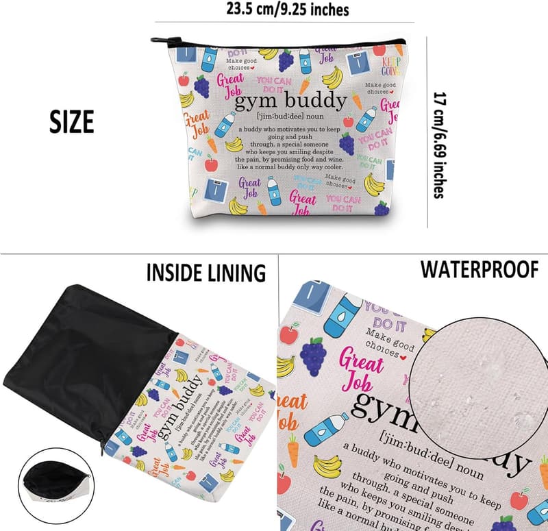 Gym Lover Gift: Fitness Instructor Definition Makeup Bag