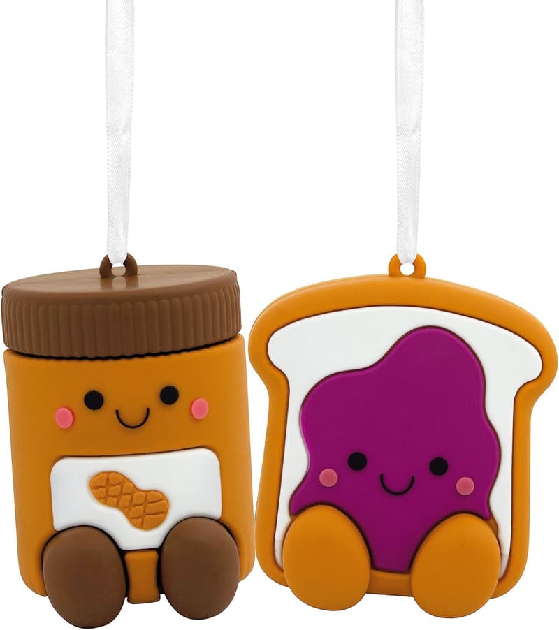 Christmas Peanut Butter & Jelly Magnetic Ornaments, Set of 2