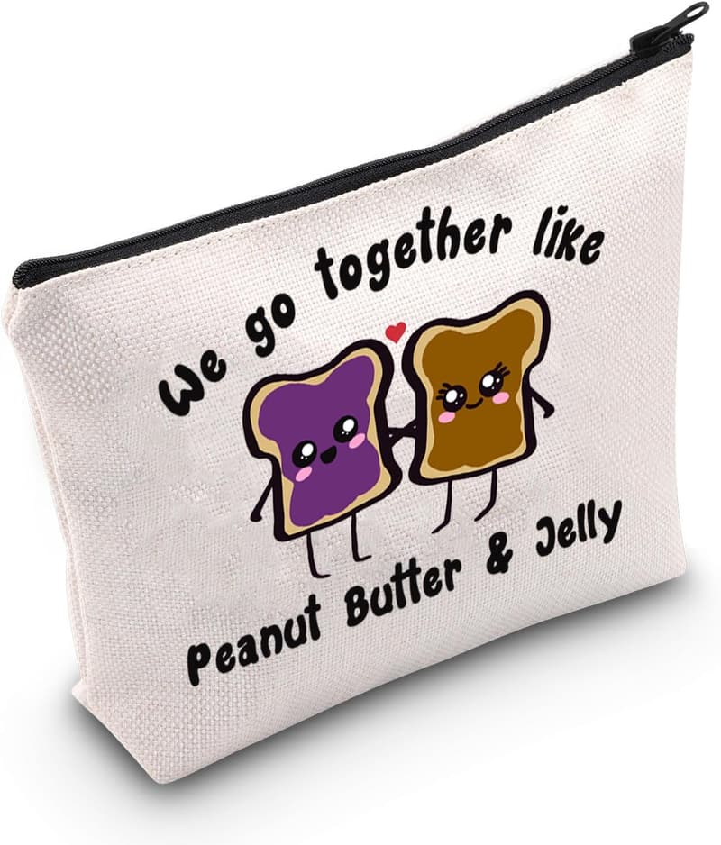 Best Friend Gift: Peanut Butter & Jelly Cosmetic Bag