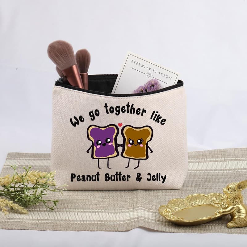 Best Friend Gift: Peanut Butter & Jelly Cosmetic Bag