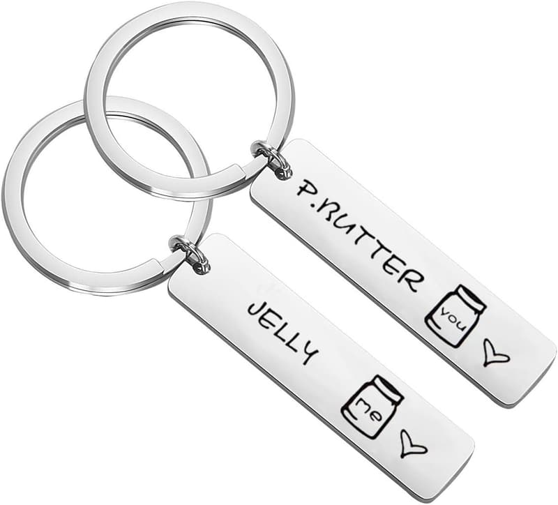 Couples Peanut Butter & Jelly Keychains Gift Set
