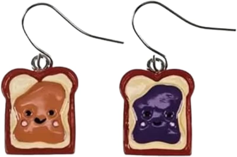 Adorable Peanut Butter & Jelly Resin Drop Earrings