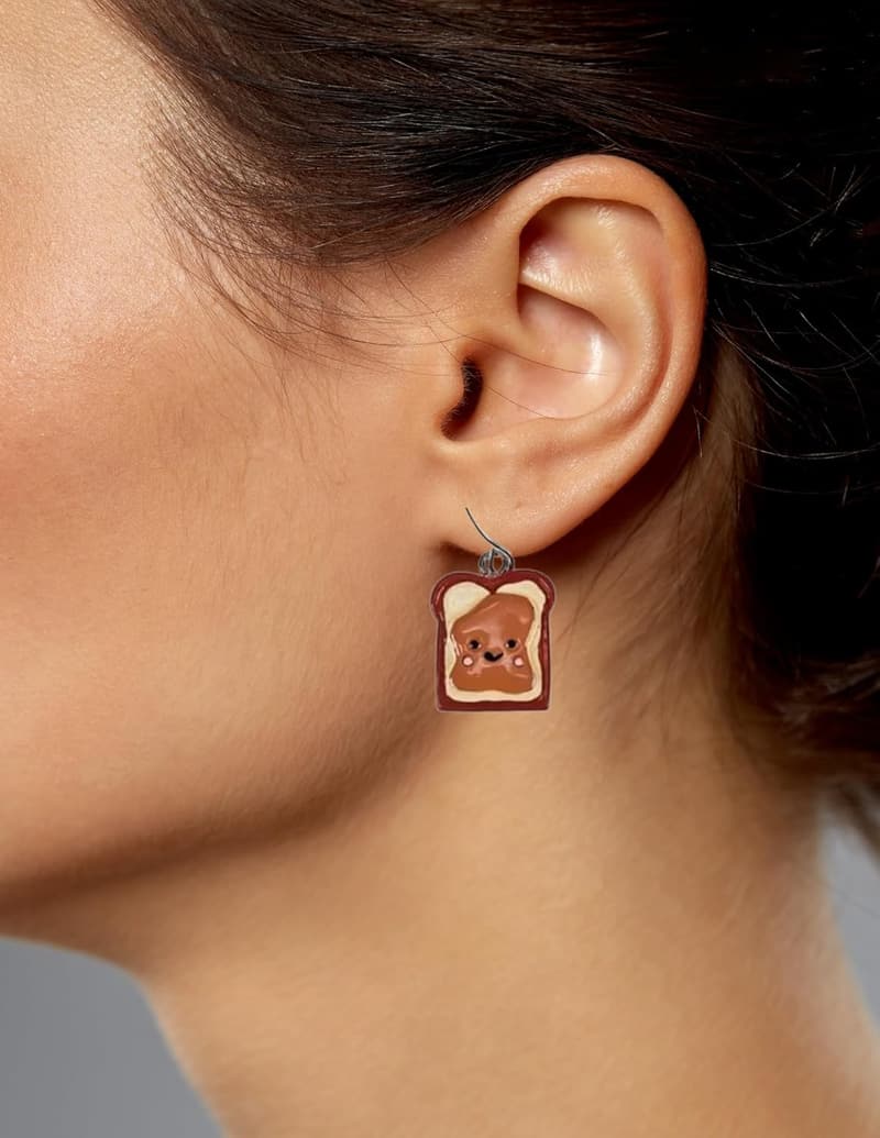 Adorable Peanut Butter & Jelly Resin Drop Earrings