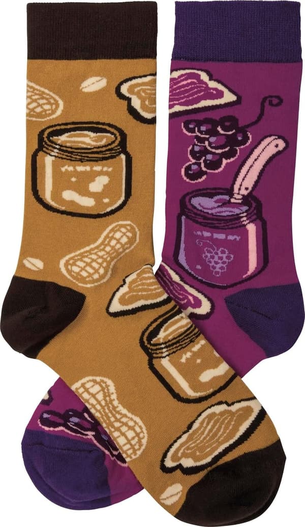 Peanut Butter & Jelly Socks - Unisex, LOL Collection