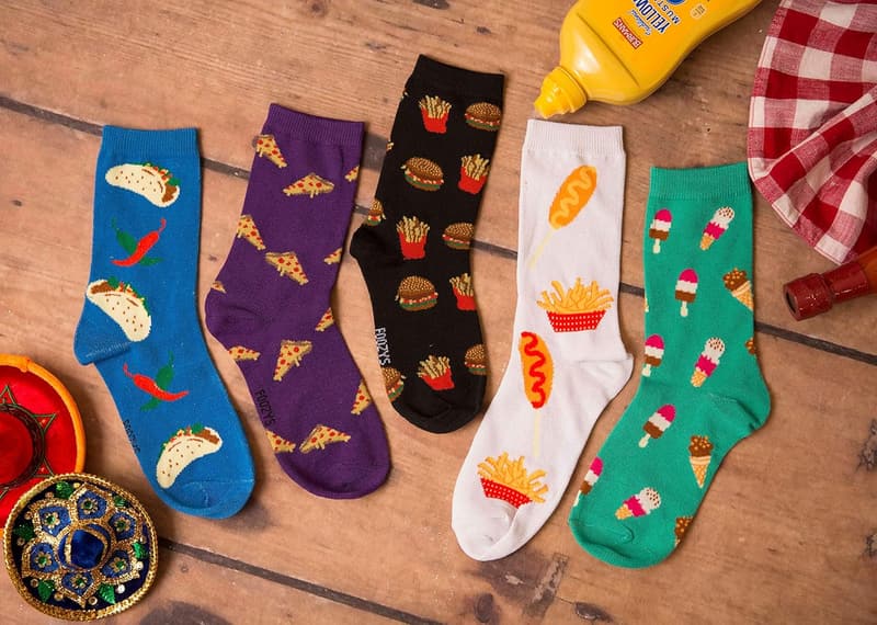 Cute Food & Drink Novelty Crew Socks for Women - 2 Pairs