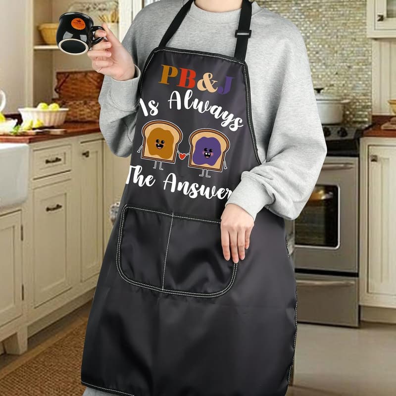 Peanut Butter Lover Apron with Pockets - Humorous Gift