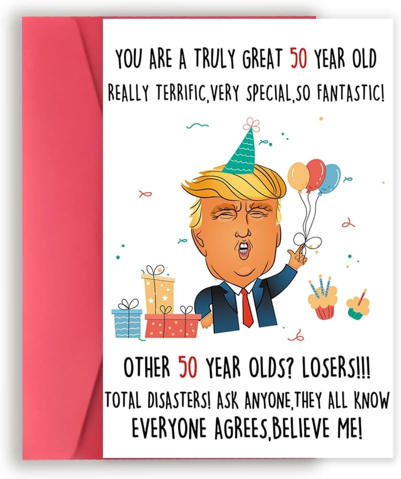 Funny Trump 50th Birthday Card for Dad