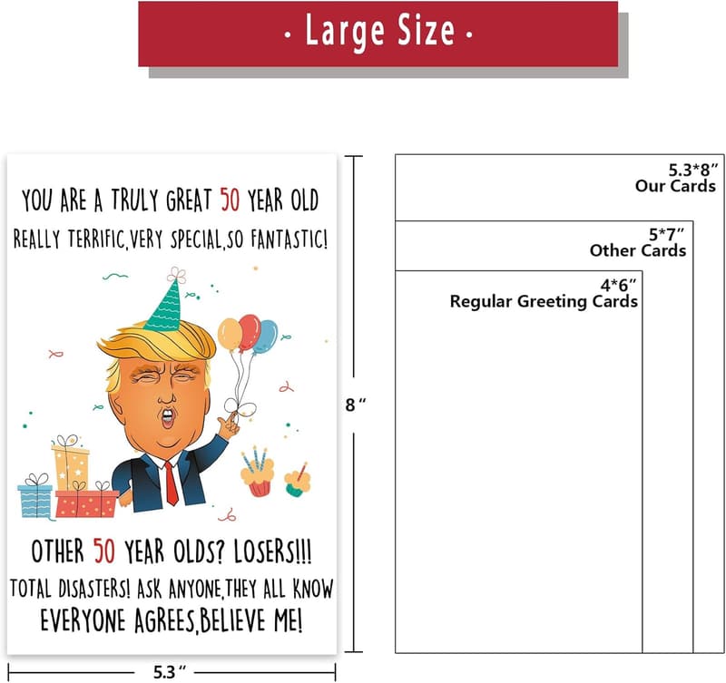 Funny Trump 50th Birthday Card for Dad