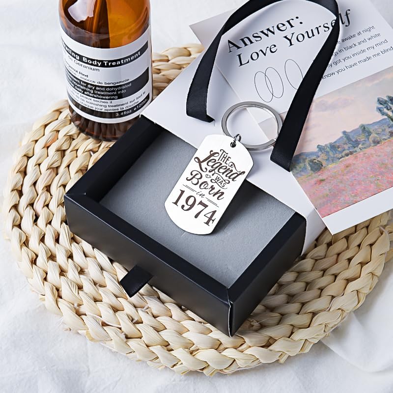Milestone Birthday Keychain Gift for Mom or Grandma