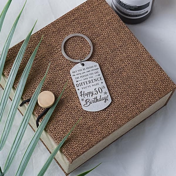 Milestone Birthday Keychain Gift for Mom or Grandma