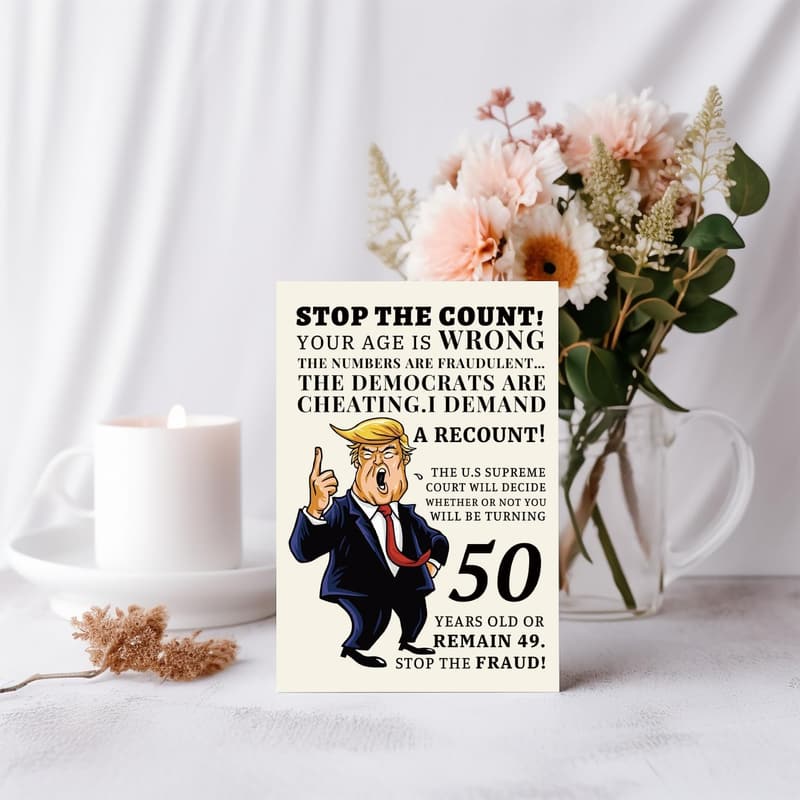 50th Birthday Card for Him/Her - Funny & Celebratory Gift