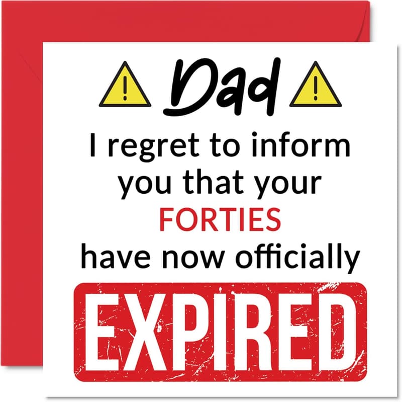 50th Birthday Card for Dad - Humorous Joke Design