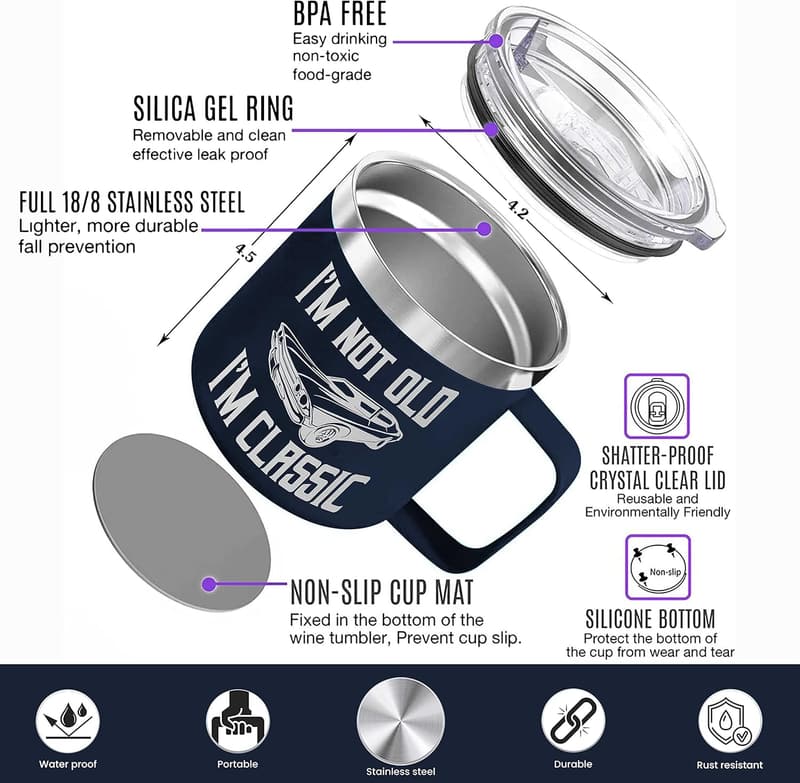 Funny Insulated Mug for Dad or Grandpa - Father's Day Gift