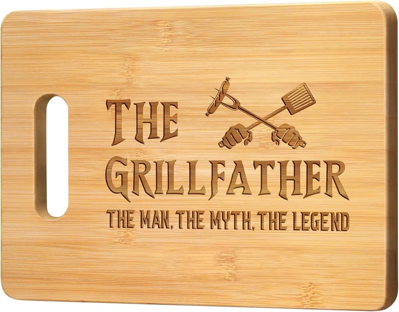 Engraved Bamboo Cutting Board - Perfect Gift for Dad