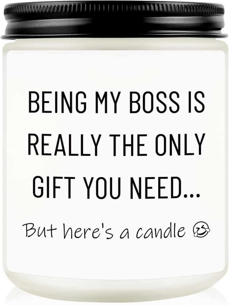Boss's Day Lavender Soy Wax Candle Gift for Coworkers, 7 oz
