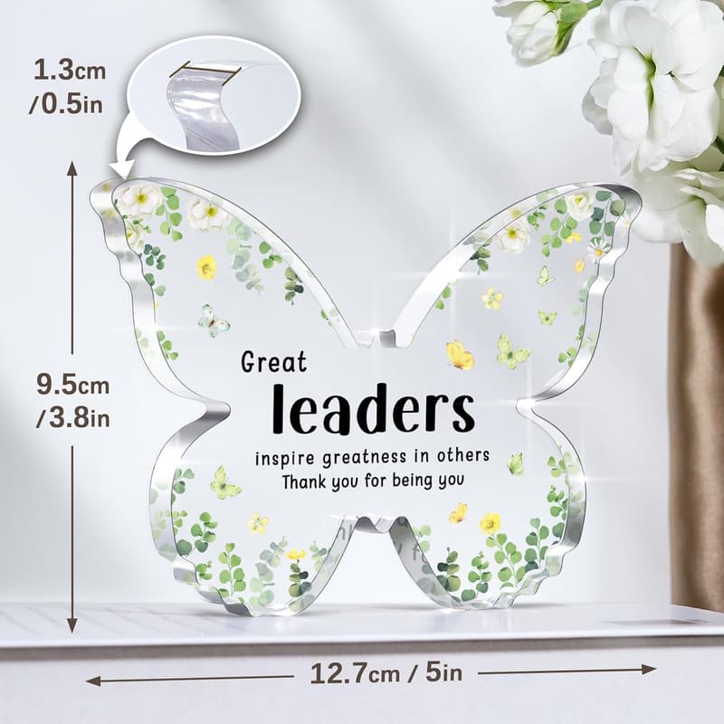 Butterfly Acrylic Plaque for Women - Retirement Gift