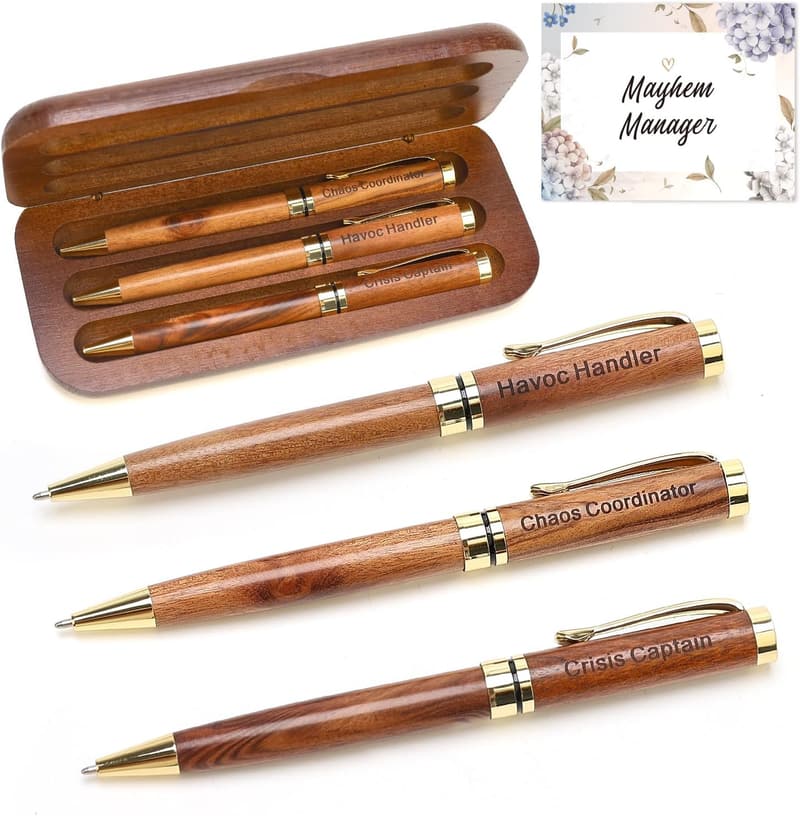 Personalized Wooden Pen Set – Perfect Gift for Bosses and Leaders