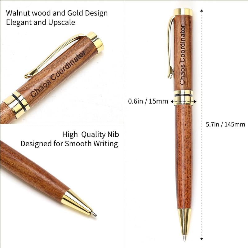 Personalized Wooden Pen Set – Perfect Gift for Bosses and Leaders