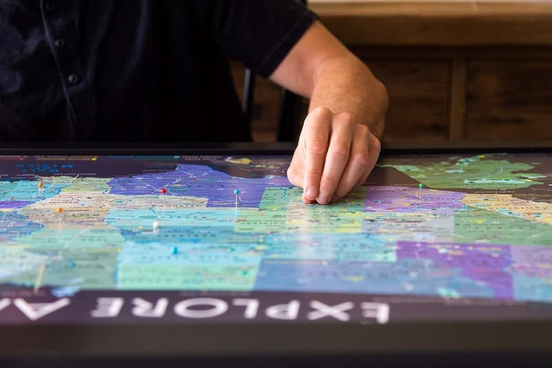 USA National Parks Push Pin Map - Custom Slate Edition