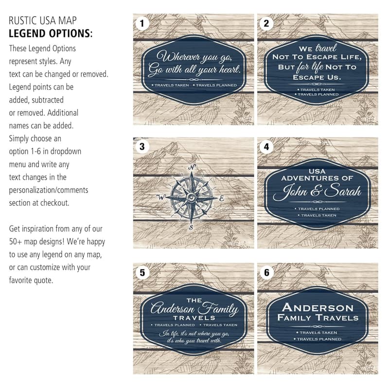 Personalized Push Pin Travel Map Canvas for Adventurers