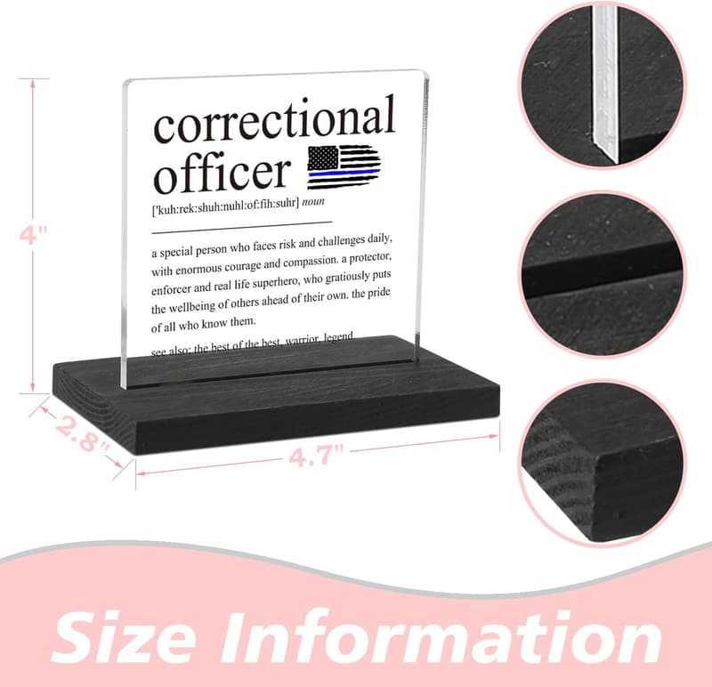 Correctional Officer Appreciation Desk Décor Sign Gift