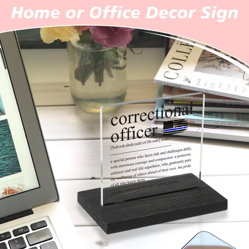Correctional Officer Appreciation Desk Décor Sign Gift
