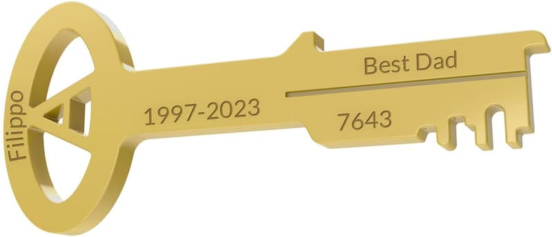 Retirement Gift: Custom Engraved Jail Cell Key for Officer