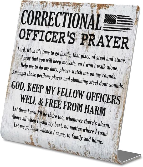 Correctional Officer Retirement Desk Decor - Positive Energy Sign