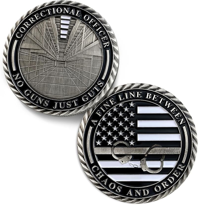 Correctional Officer Challenge Coin - Delicate Gray Design