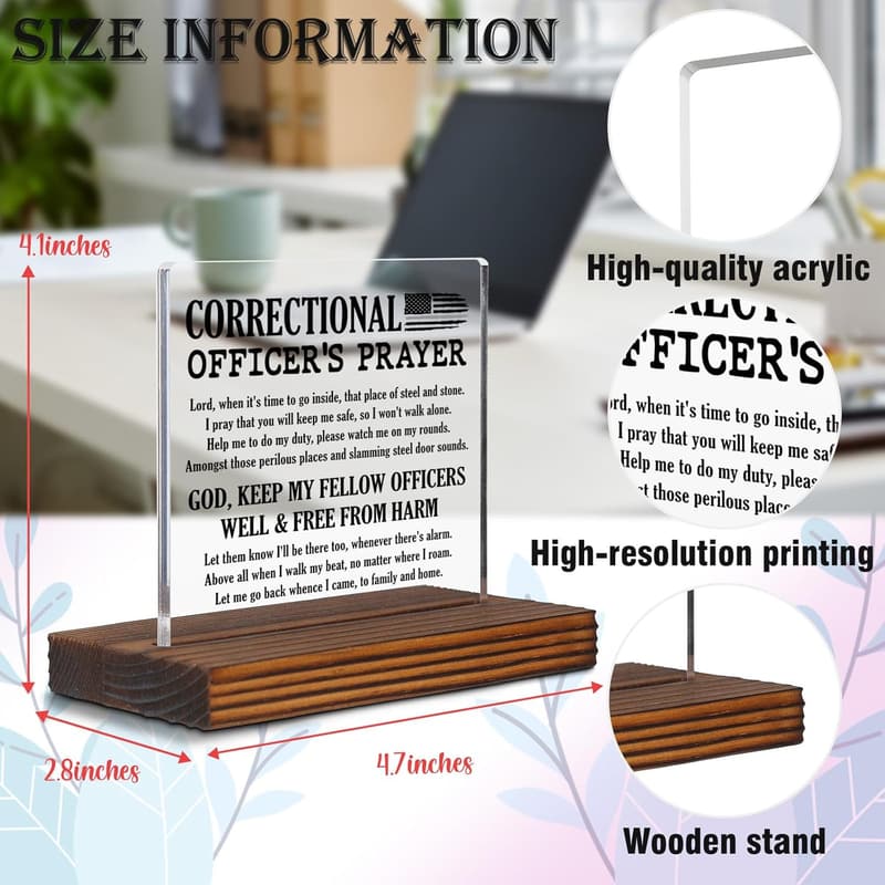 Corrections Worker Week Acrylic Desk Sign – Appreciation Gift