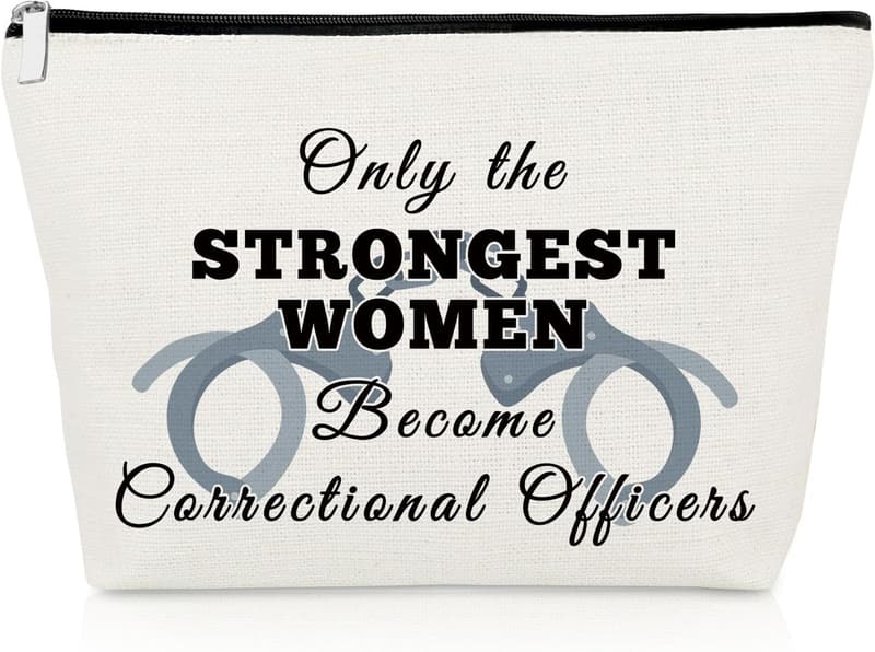 Correctional Officer Appreciation Makeup Bag - Travel Pouch Gift