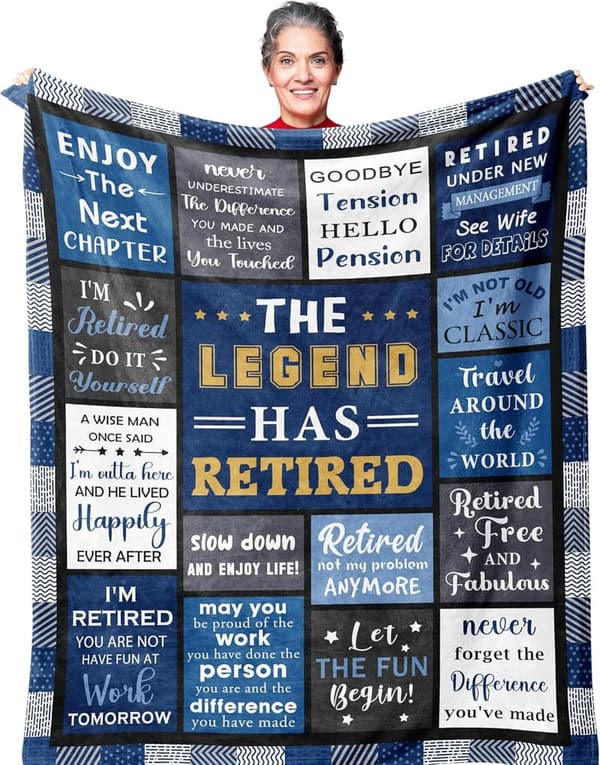 Retirement Blanket 60x50in for Men - Perfect Gift 2025