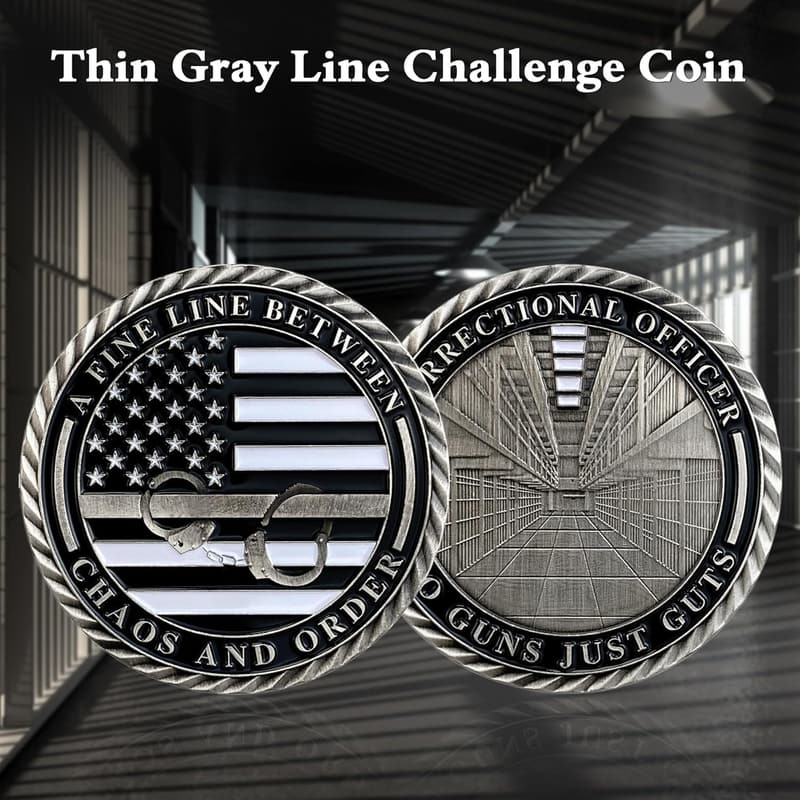 Correctional Officer Silver Challenge Coin Set - Law Enforcement Gifts