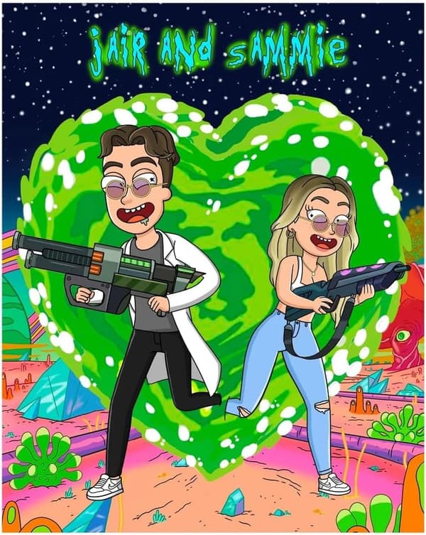 Couple Portrait - Customized Anime Art for Birthdays